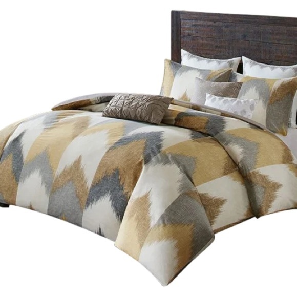 INK+IVY Alpine Cotton Comforter Set -Modern Cabin Lodge Chevron Down Alt… - Picture 5 of 7